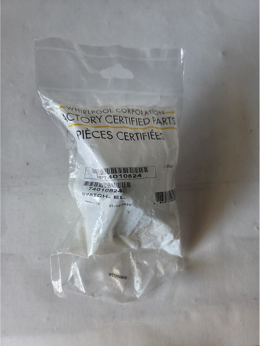 Whirlpool  OEM Range Surface Element Switch WP74010824 A6